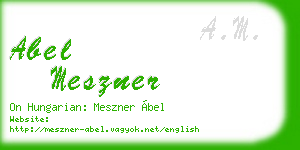 abel meszner business card